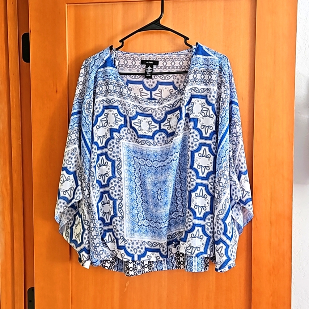 Alfani Embellished Blouse with attached cami tank